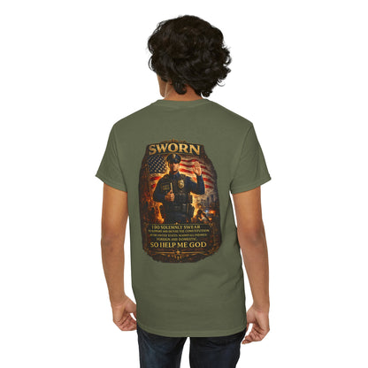 Law Enforcement Oath T-Shirt — Sworn Police Tribute Tee