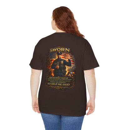 Law Enforcement Oath T-Shirt — Sworn Police Tribute Tee