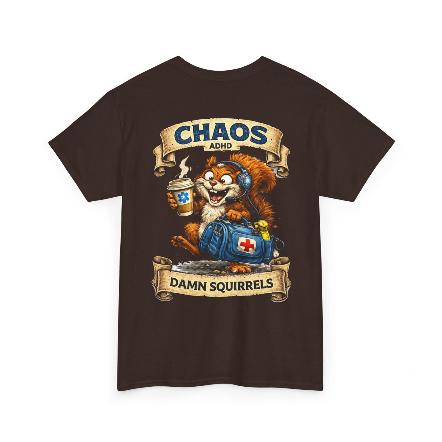 ADHD Chaos Squirrel Paramedic Tee | EMS Chaos EMT Shirt