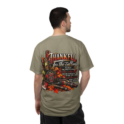 Thankful for the Calling | Firefighter Thanksgiving T-Shirt