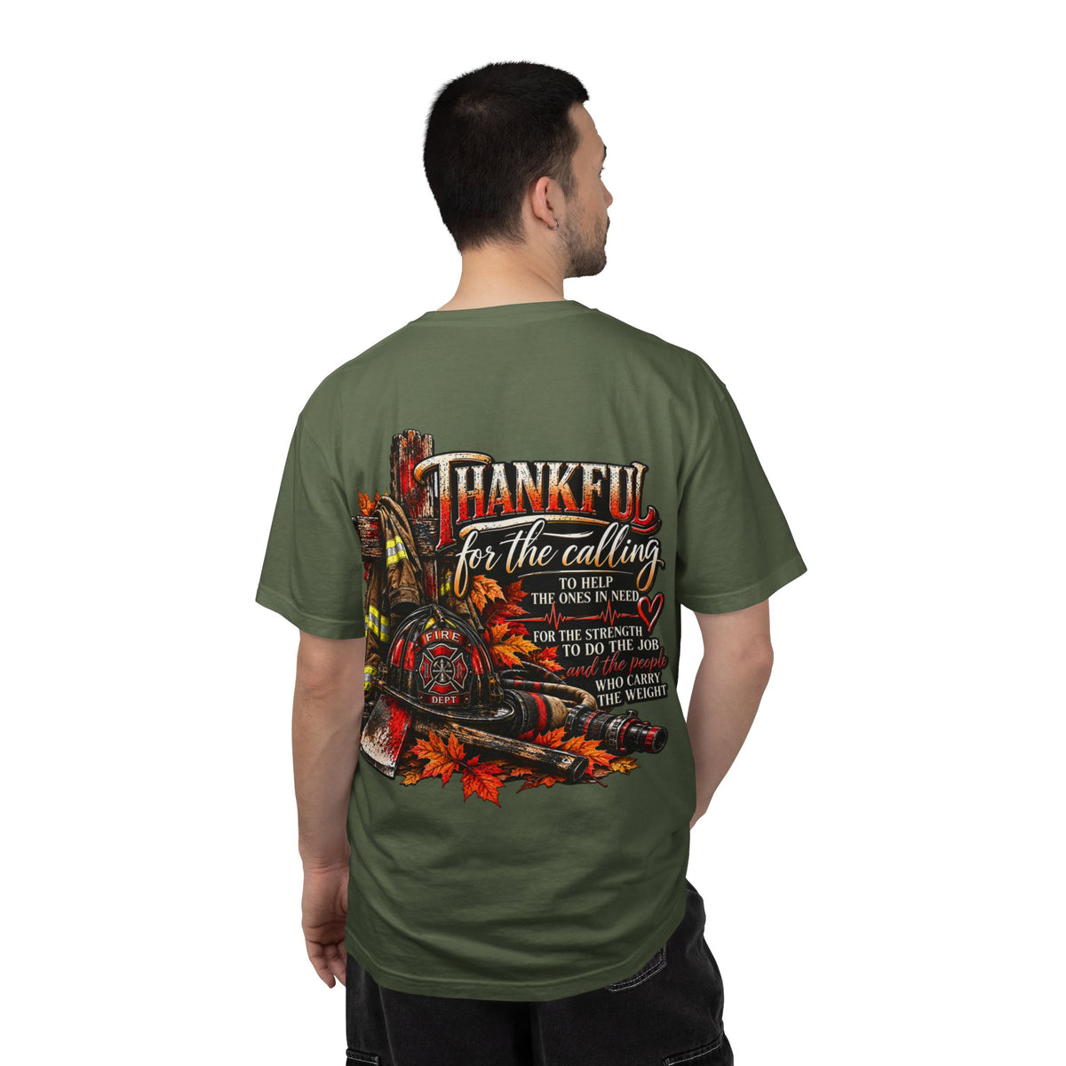 Thankful for the Calling | Firefighter Thanksgiving T-Shirt