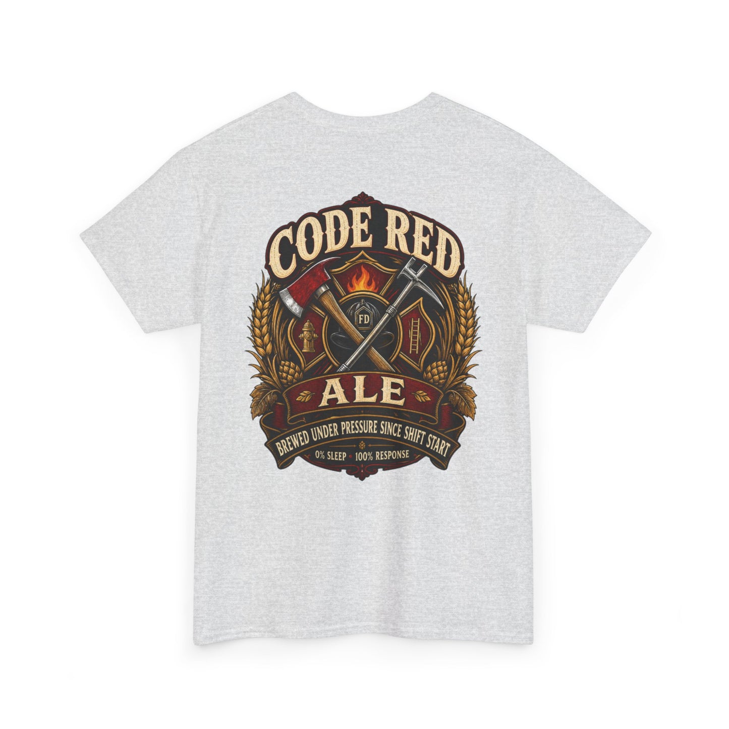 Code Red Ale Firefighter T‑Shirt — Brewed Under Pressure Tribute
