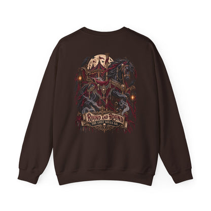 Round and Round the Lost Souls Go | Haunted Carousel Gothic Circus Shirt