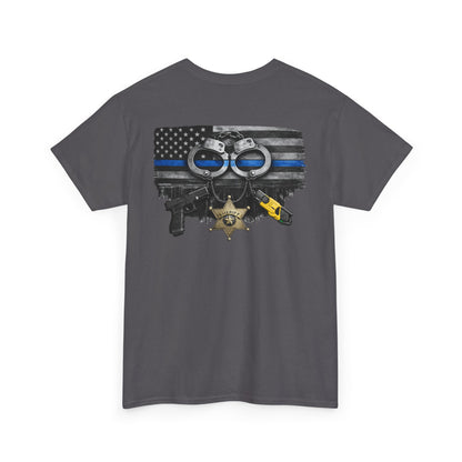 Blue Line Flag Police Support T-Shirt, police gift, officer gear