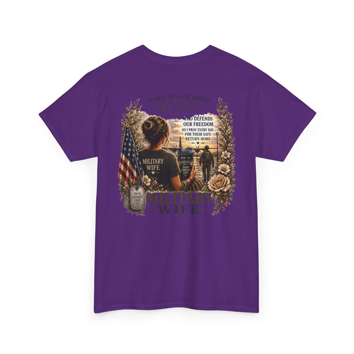 Military Wife Support Tee | Deployment Wife, Proud Military Spouse Shirt