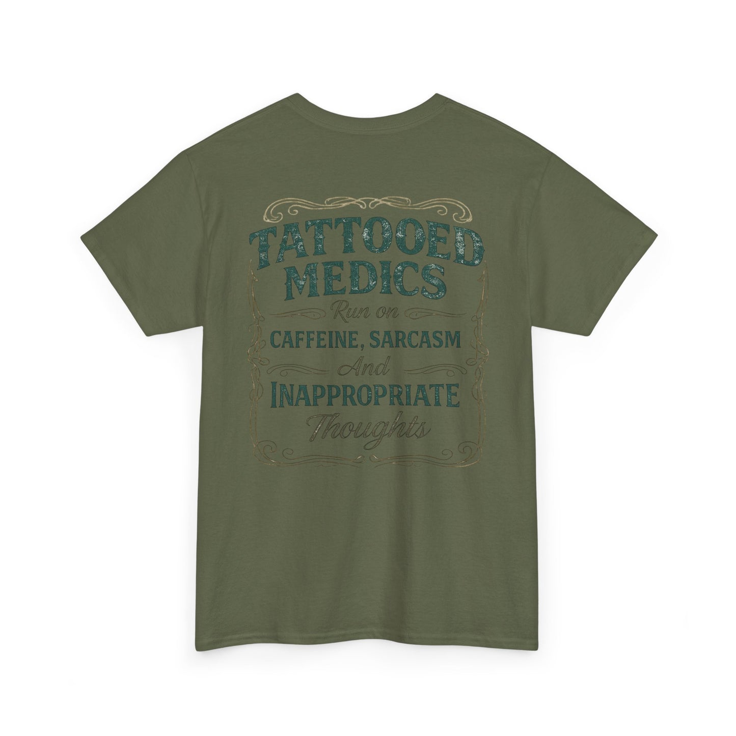 Caffeine & Chaos Tattooed Medics Tee | Paramedic EMS Humor