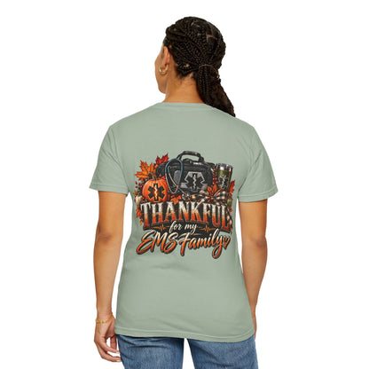 Thankful for My EMS Family Shirt | Paramedic Thanksgiving Sweatshirt | EMT Fall Shirt | First Responder Gift | EMS Crewneck or T-Shirt