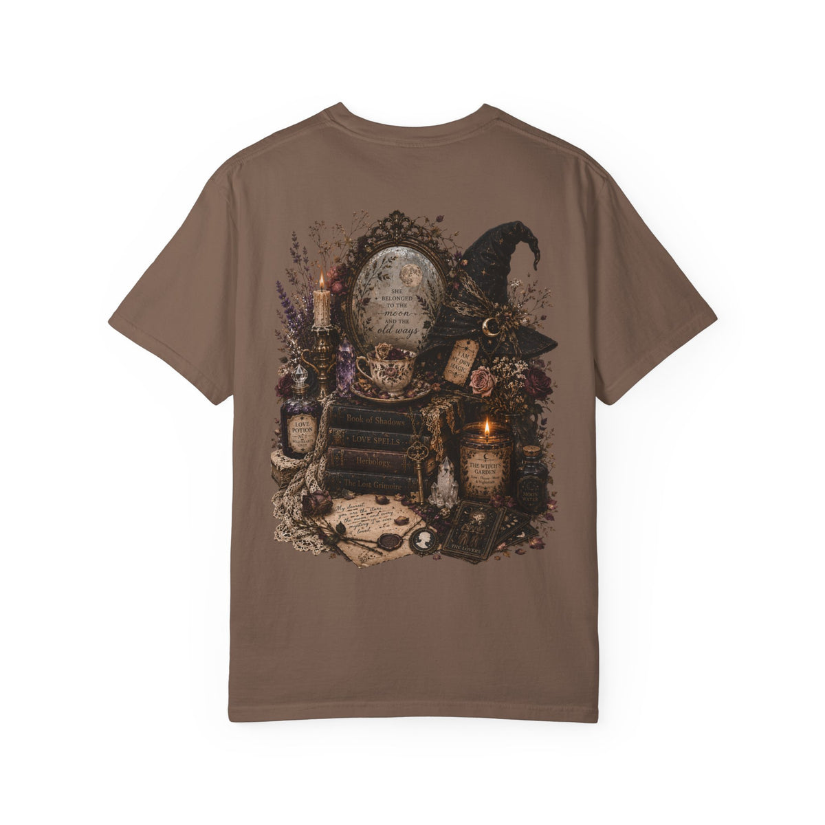 Witchy Altar Illustration T-Shirt | Tarot, Moon, Candles