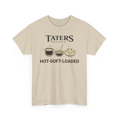 Taters Potato Lover Tee | Funny Comfort Food Graphic Shirt, Country Humor