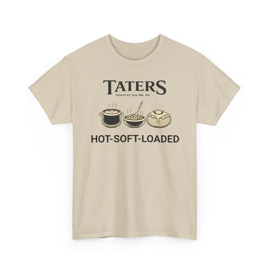 Taters Potato Lover Tee | Funny Comfort Food Graphic Shirt, Country Humor