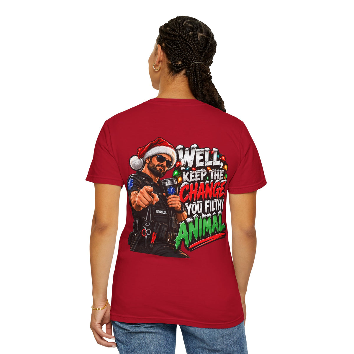 Funny Paramedic Christmas Shirt, Keep the Change You Filthy Animal, EMS Holiday Sweatshirt, EMT Gift, First Responder Christmas Apparel