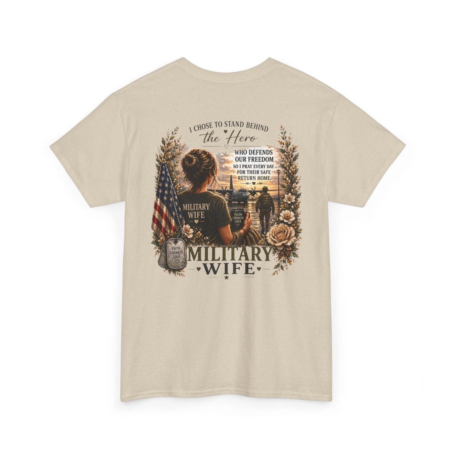 Military Wife Support Tee | Deployment Wife, Proud Military Spouse Shirt