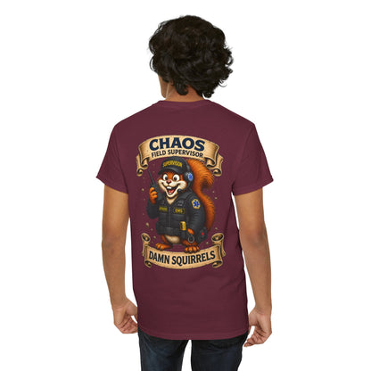 EMS Field Supervisor 'Chaos Squirrel' T-Shirt — Funny EMS Supervisor Gift