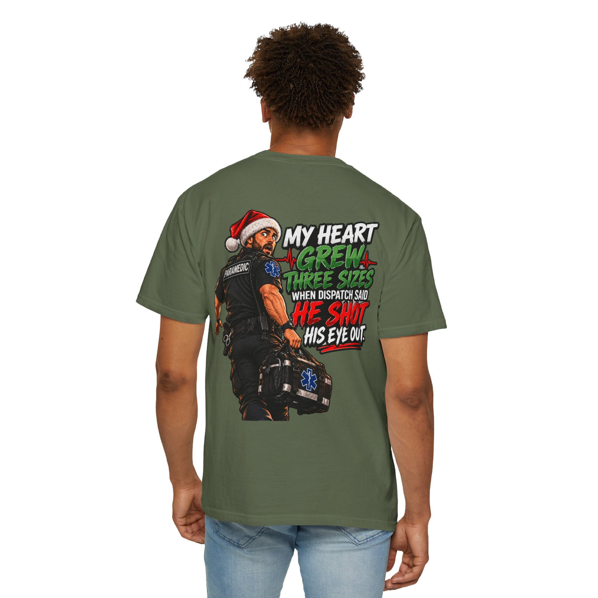 My Heart Grew Three Sizes | Funny Paramedic Christmas T-Shirt & Sweatshirt