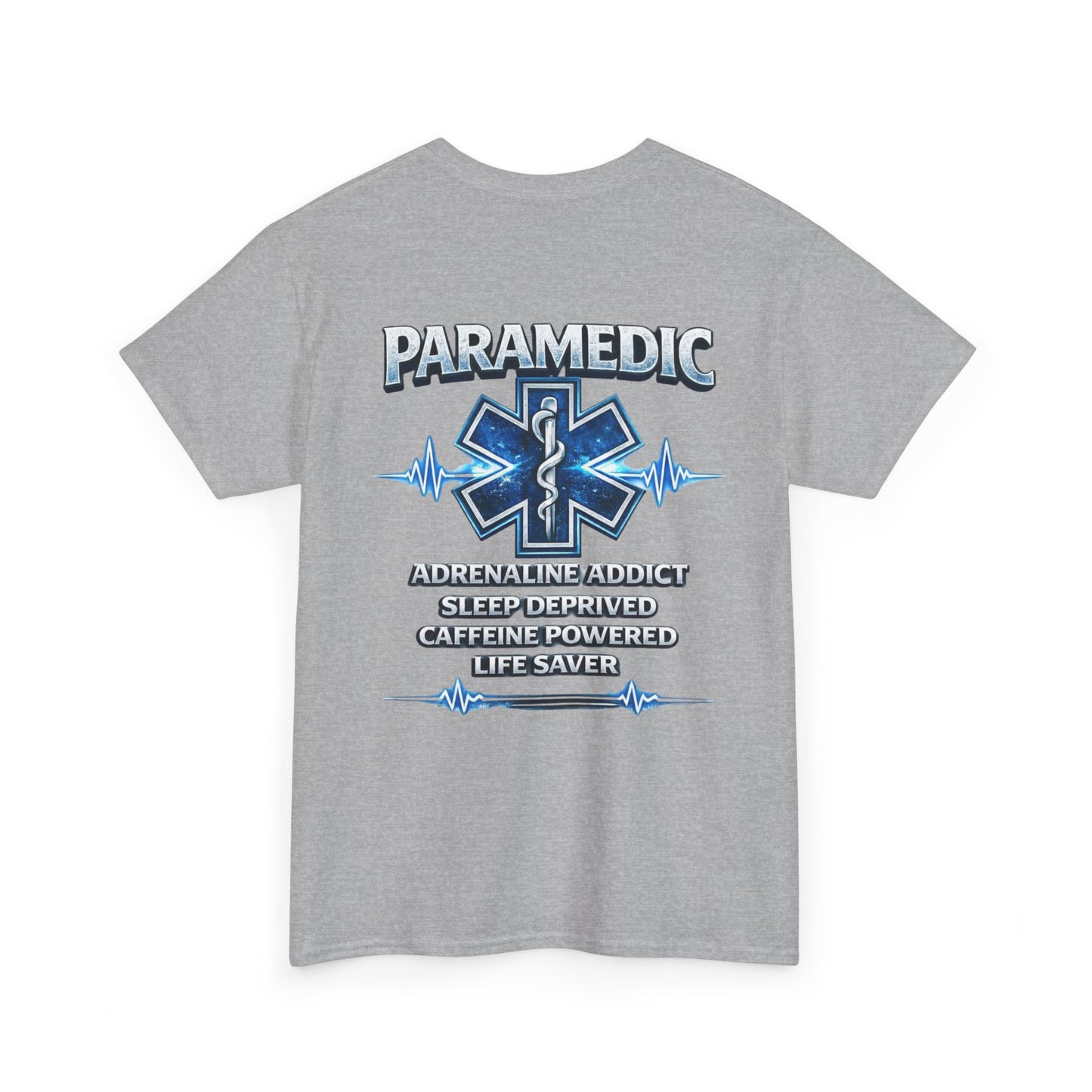 Adrenaline & Caffeine EMT Paramedic Tee | First Responder Typography