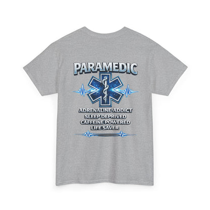Adrenaline & Caffeine EMT Paramedic Tee | First Responder Typography