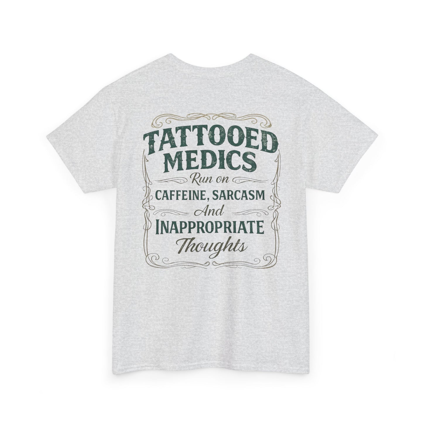 Caffeine & Chaos Tattooed Medics Tee | Paramedic EMS Humor