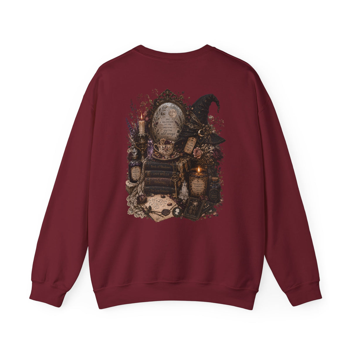 Witchy Apothecary Spellcaster Illustration Sweatshirt | Occult, Vintage Potion Art