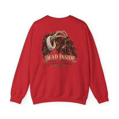 Dead Inside Festive Outside EMS Christmas Sweatshirt, Funny Paramedic Gift, EMT Holiday Crewneck, First Responder Dark Humor