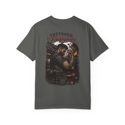 Firefighter Tribute T-Shirt — "343 Never Forget" Fire Rescue Back Design