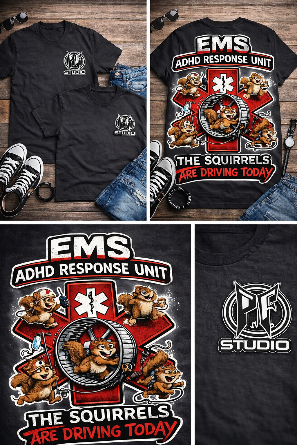 EMS ADHD Response Team T-Shirt — Funny Paramedic First Responder Tee