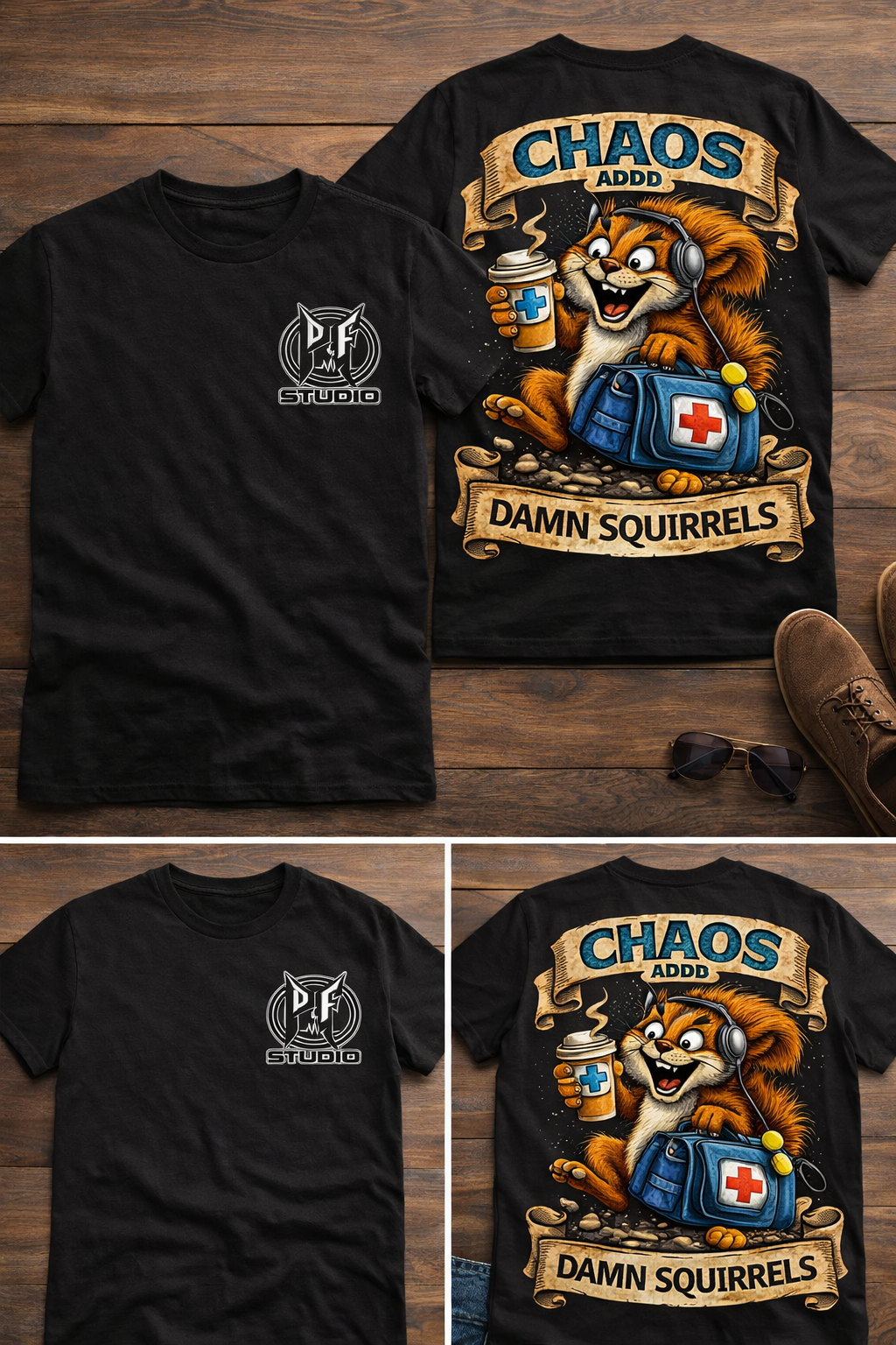 ADHD Chaos Squirrel Paramedic Tee | EMS Chaos EMT Shirt
