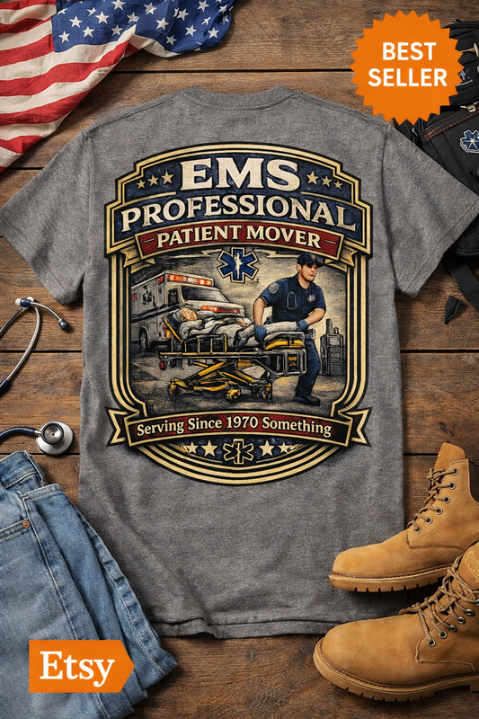 Paramedic EMT Funny 'Professional Patient Mover' T-Shirt