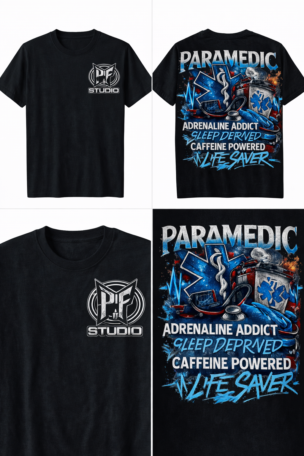 Adrenaline Addict EMT Paramedic Tee | First Responder Typography