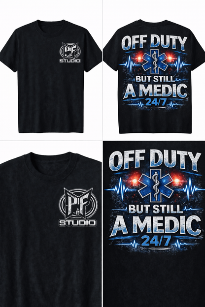 EMT Paramedic Tee — "Medic 24/7" First Responder Gift