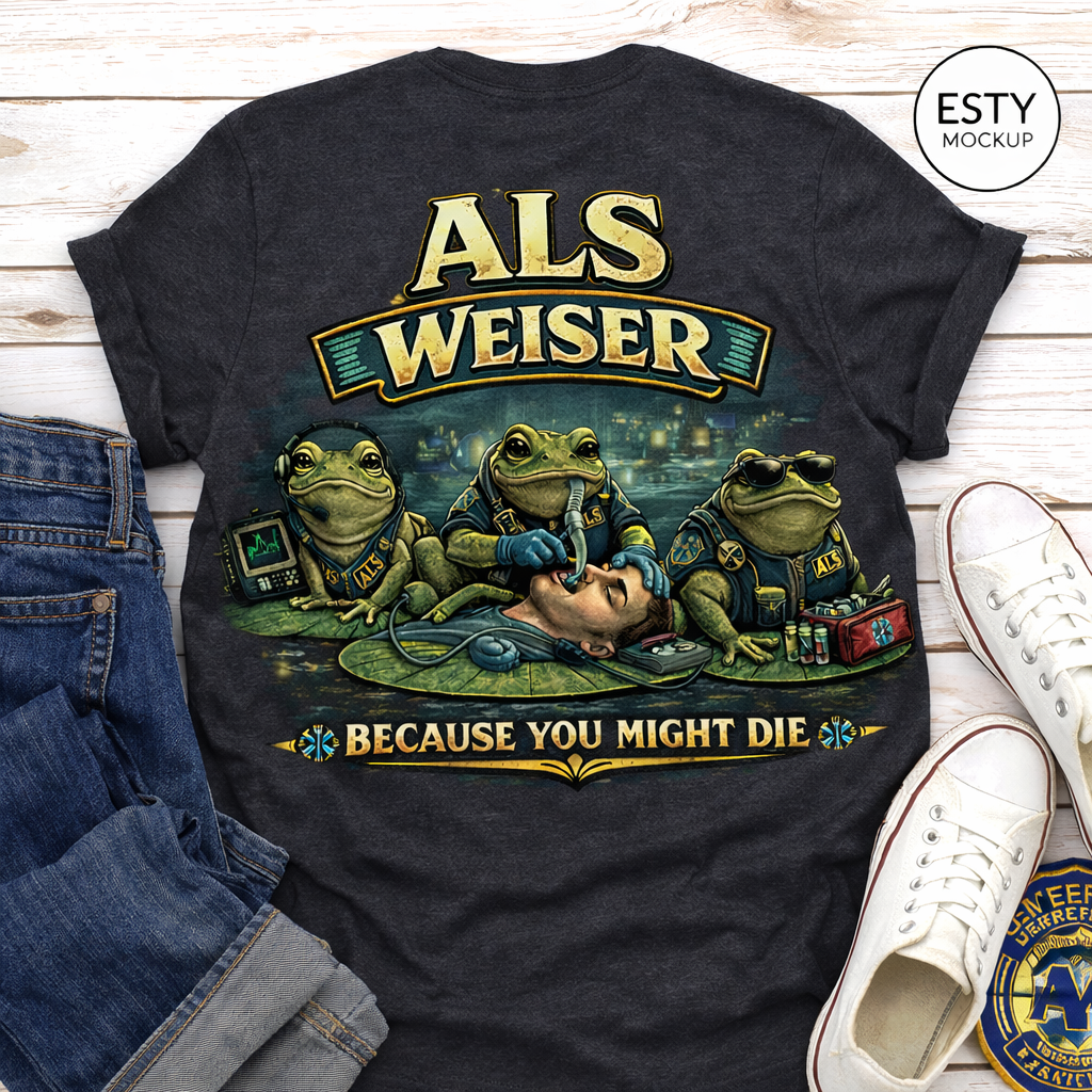 First Responder Tee "Budweiser Nope ALS Weiser" EMS Paramedic Firefighter Police