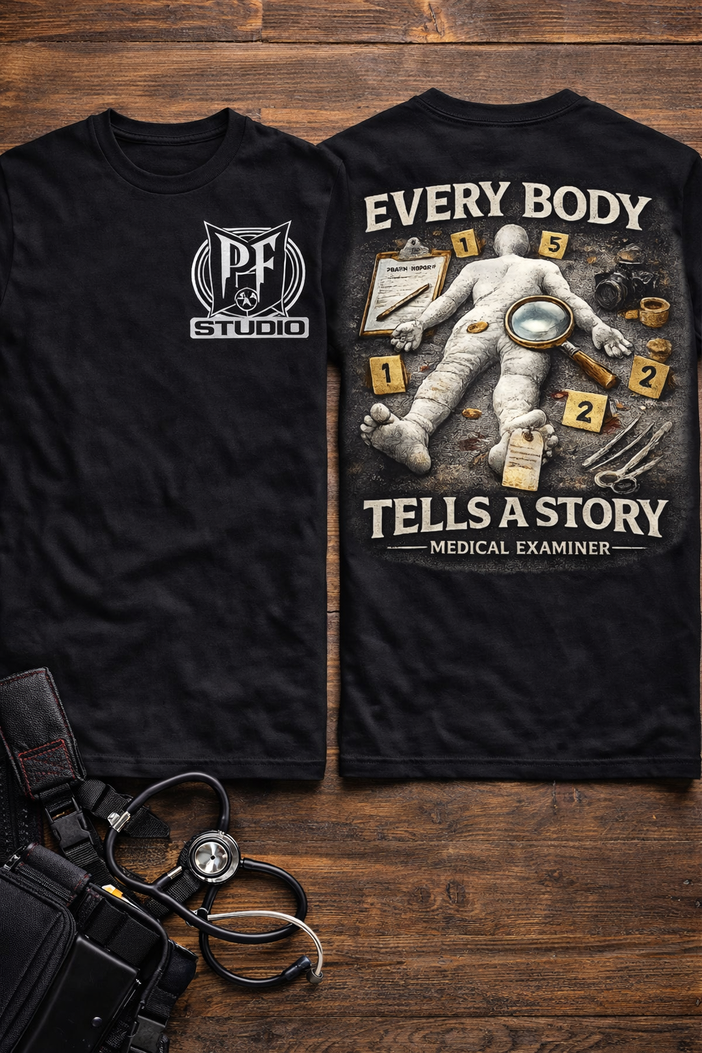 Every body tells a story Medical Examiner shirt,  Paramedic T-Shirt — First Responder Gift