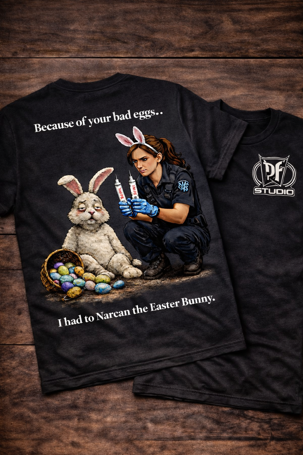 Narcan the Easter Bunny Paramedic T-Shirt — Funny EMT First Responder Gift