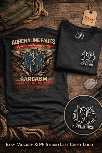 Sarcasm Is Forever First Responder Tee, Paramedic Firefighter Police Funny