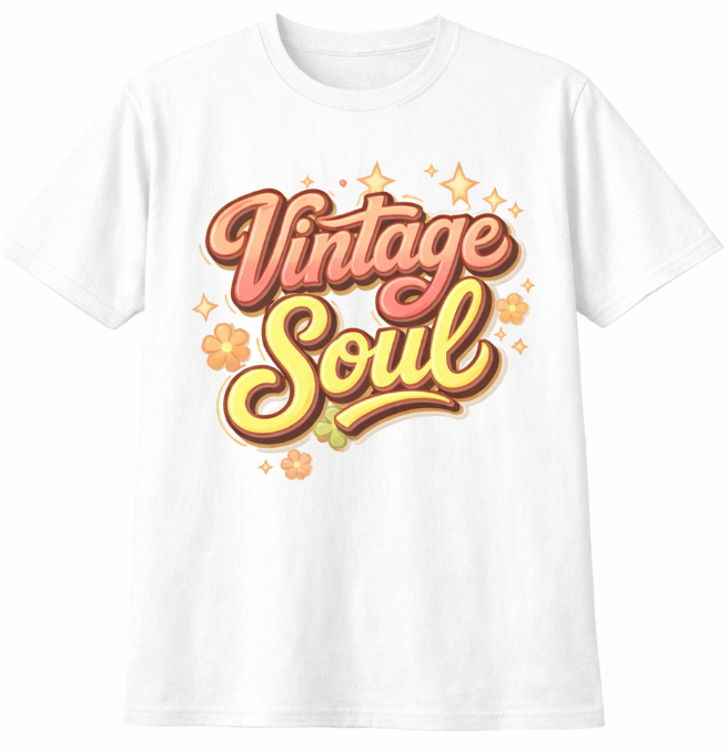 Retro Groovy Tee — "Vintage Soul" 70s-Inspired Hippie Graphic Shirt