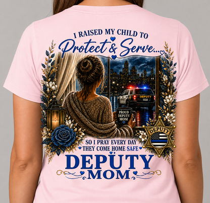 Deputy Mom Tee — Proud Police Mom "Back The Blue" Family Shirt
