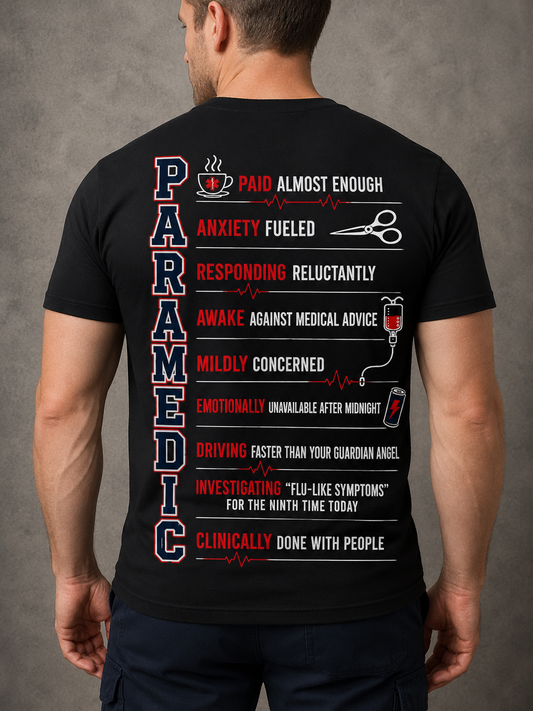 Paramedic Acronym Tee — "Clinically Done With People" EMT Humor First Responder Shirt