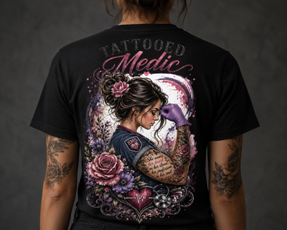 Tattooed Medic T-Shirt — "She Wears Her Heart on Her Sleeve"