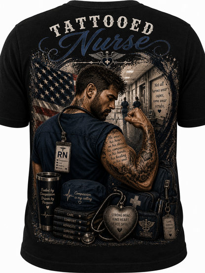 Tattooed Nurse Compassion Is My Calling T-shirt | RN Tattoo-Inspired Shirt