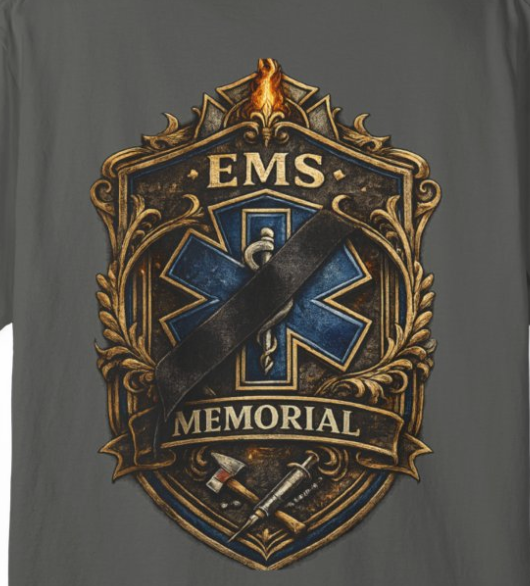 EMS Fallen Tribute T-Shirt — First Responders Memorial Tee
