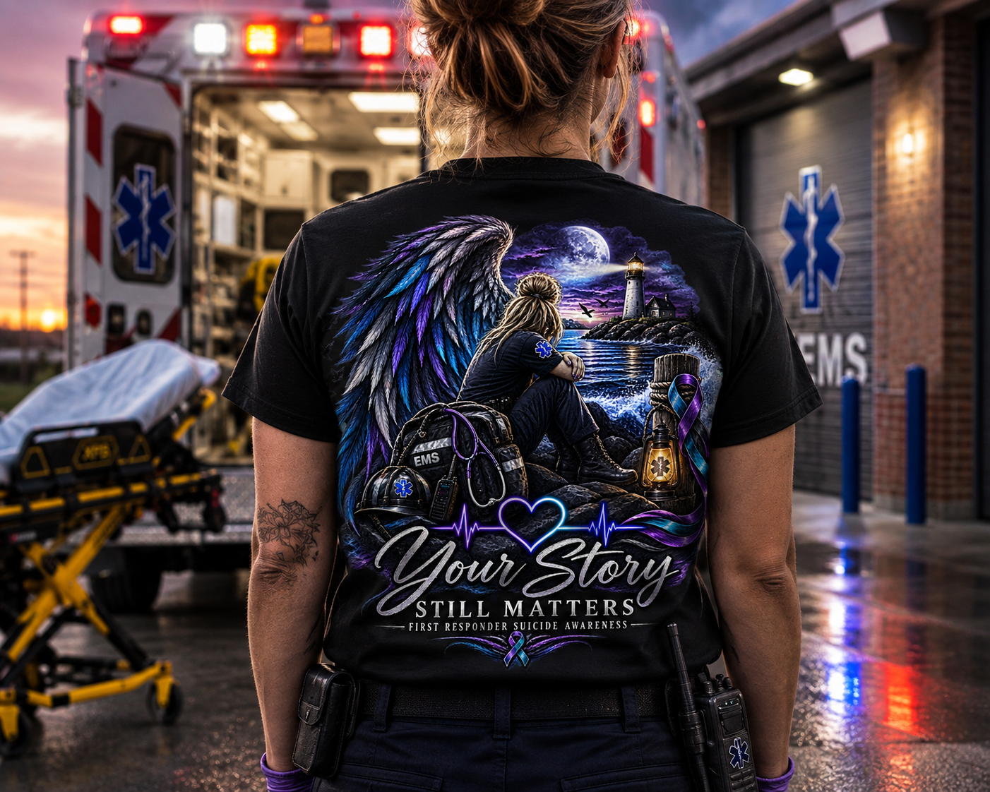 Your Story Still Matters T-Shirt — Angel Wings Memorial Tee