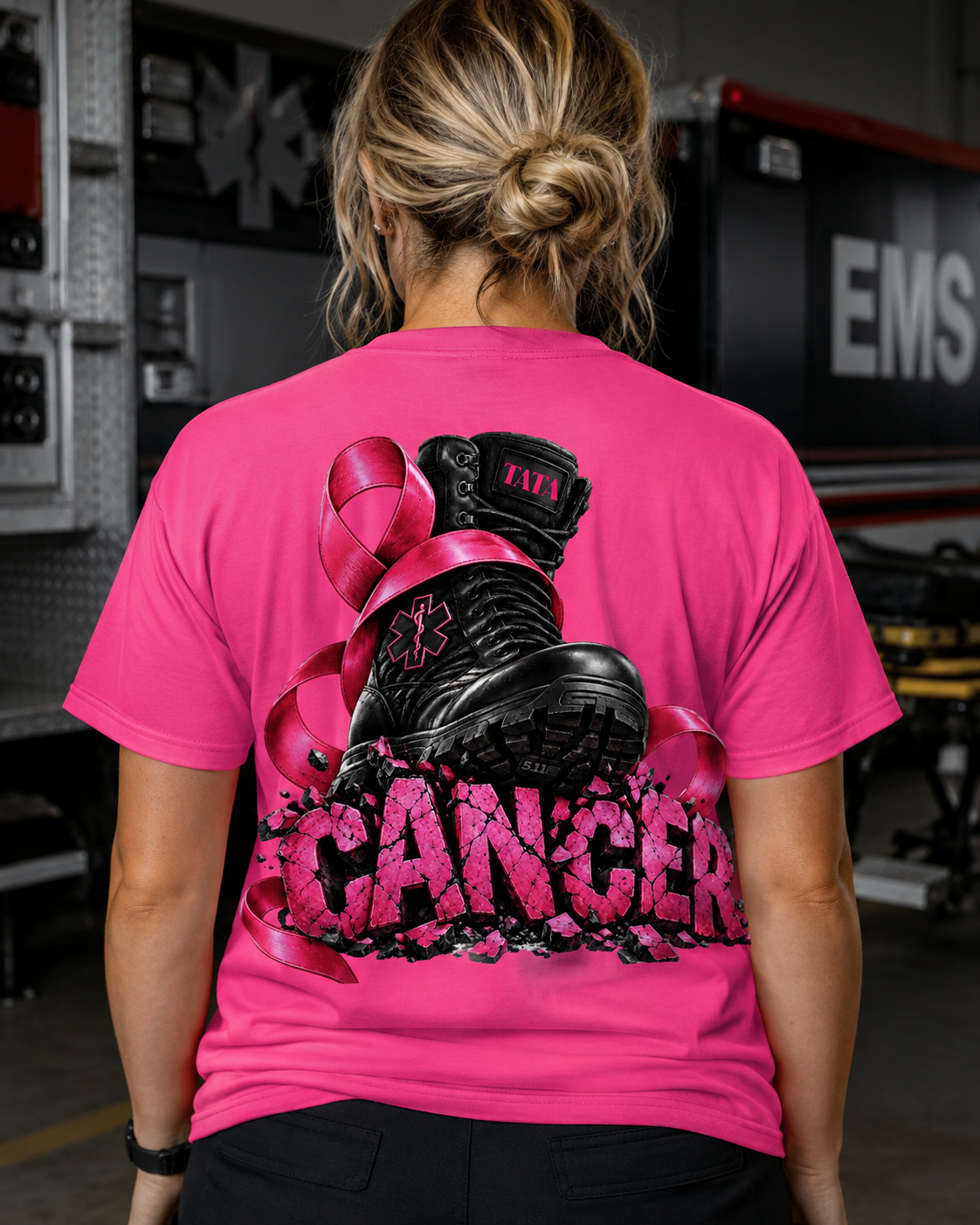 Crush Cancer | EMS Breast Cancer Awareness Shirt