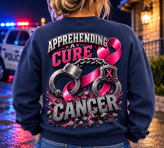 Apprehending a cure Breast Cancer Awareness Sweatshirt  LEO edition