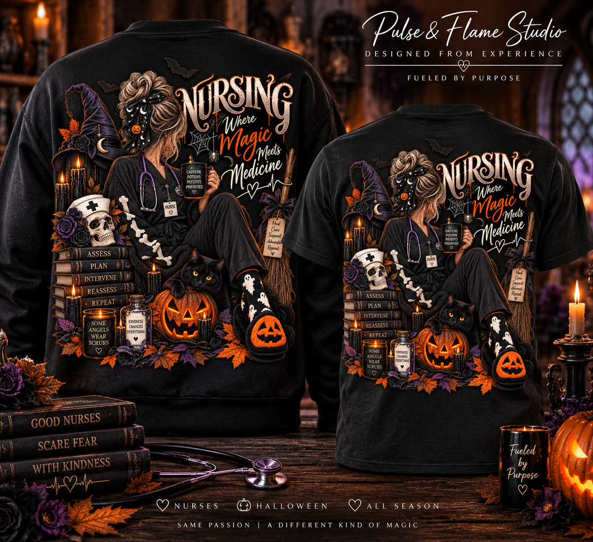 Where Magic Meets Medicine | Witchy Nurse Halloween