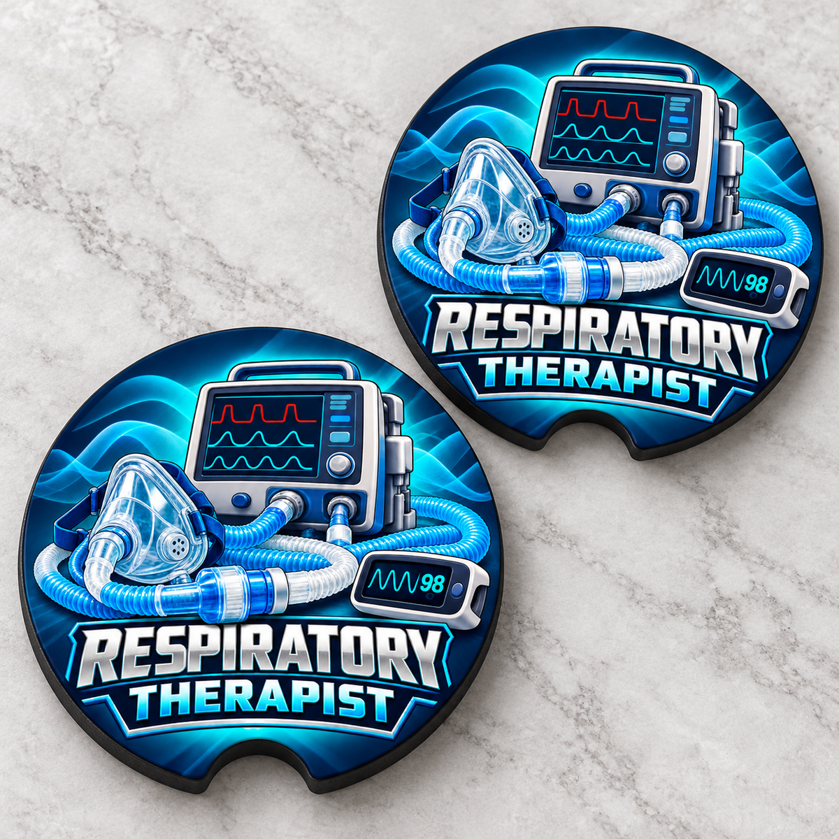 Respiratory Therapist Car Coaster — Soapstone Drink Holder
