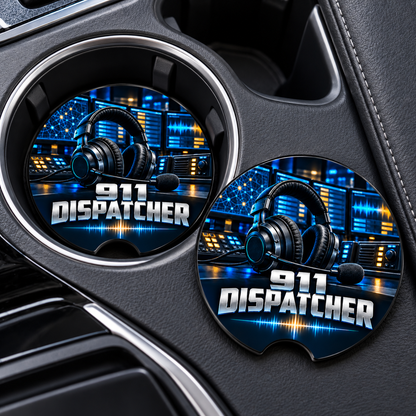 Soapstone Car Coaster — 911 Dispatcher Design