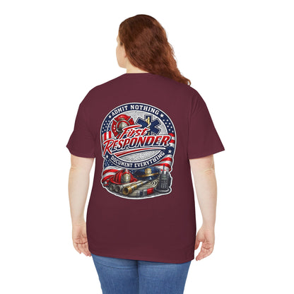 Admit Nothing, Document Everything Tee — Funny EMT Paramedic & Firefighter Shirt