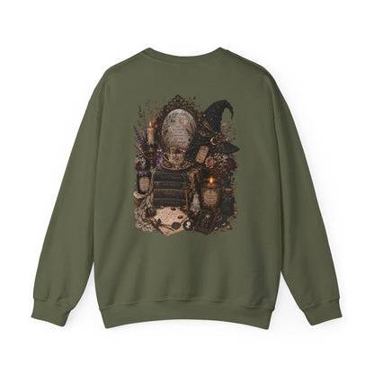 Witchy Apothecary Spellcaster Illustration Sweatshirt | Occult, Vintage Potion Art