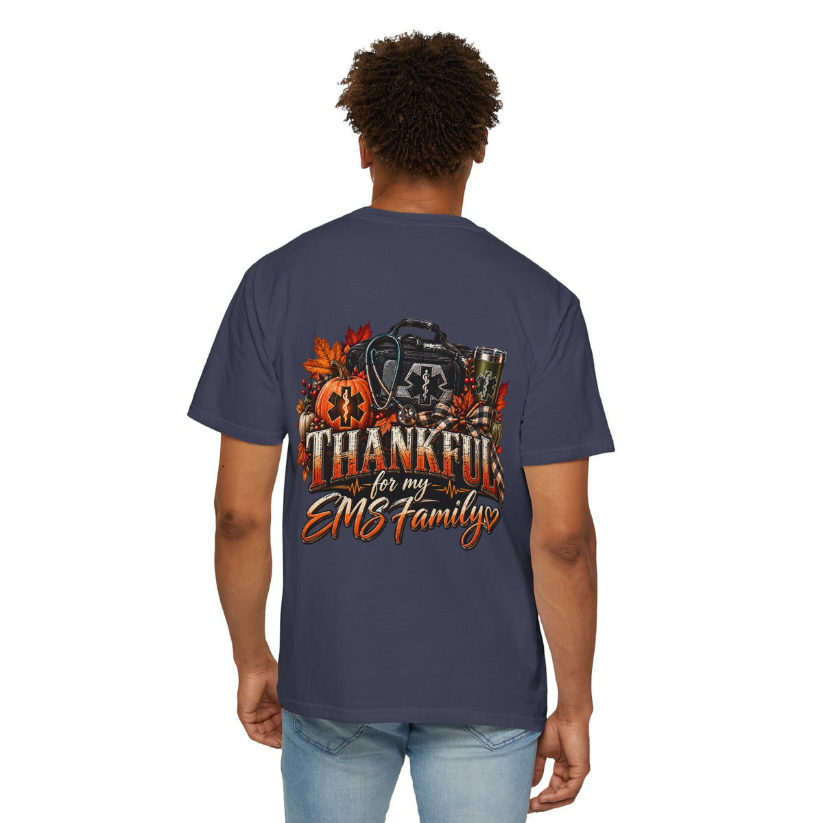 Thankful for My EMS Family Shirt | Paramedic Thanksgiving Sweatshirt | EMT Fall Shirt | First Responder Gift | EMS Crewneck or T-Shirt