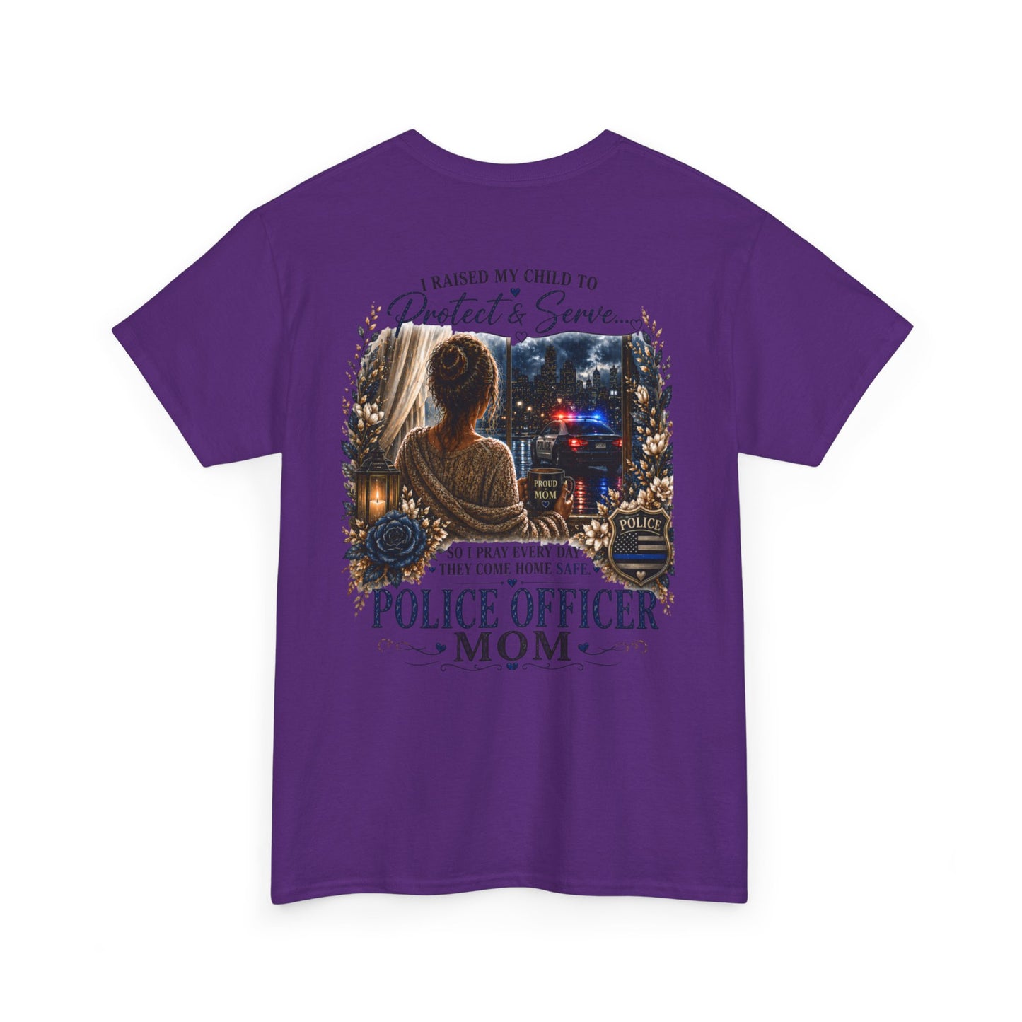 Police Mom T-Shirt — Proud Blue Line Law Enforcement Family Tee