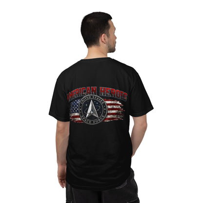 American Heroes T‑Shirt — U.S. Space Force Tribute with Flag Graphic